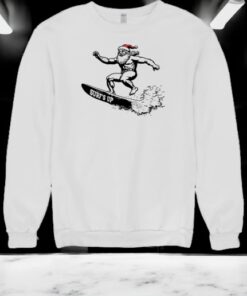 Santa Surfs Up Christmas Retro Shirt
