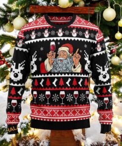Santa With Red Wine 3D Ugly Christmas Sweater, Sweatshirt, Funny Christmas Gift Ideas