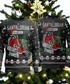 Santalorian Star War Ugly Knitted Christmas 3D Sweater