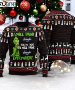 Schaefer Grinch Will Drink Everywhere Ugly Sweater
