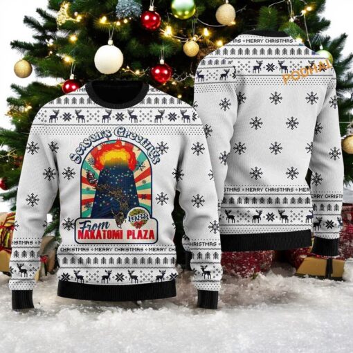Season Greeting From Nakatomi Ugly Sweater, Friends Christmas Sweater