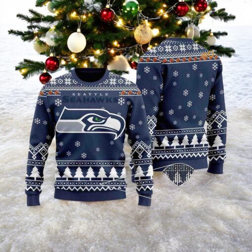 Seattle Football Ugly Christmas 3D, Funny Xmas Gifts