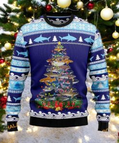 Shark Christmas Tree Ugly Sweater, Funniest Ugly Christmas Sweater, Sweatshirt 3D