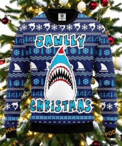 Shark Jawlly Ugly Christmas Sweater, Friends Christmas Sweater