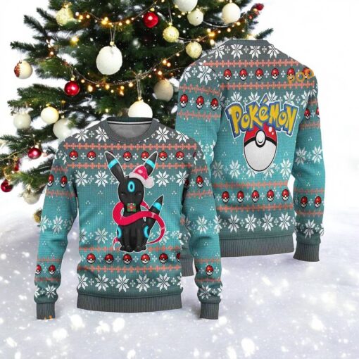 Shiny Umbreon Ugly Christmas Sweater, Sweatshirt