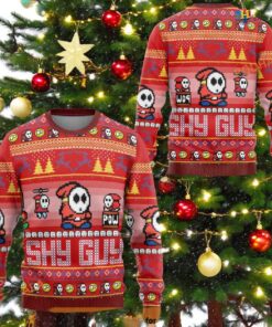 Shy Guy Mario Bros Funny Sweater, Creative Xmas Gifts for Video Gamers