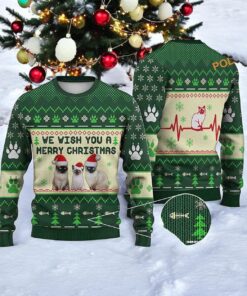 Siamese Cat Merry Christmas 3D Sweater, Great Gift For Christmas Sweater, Sweatshirt
