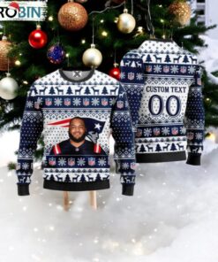 Sidy Sow New England Patriots Ugly Christmas Sweater
