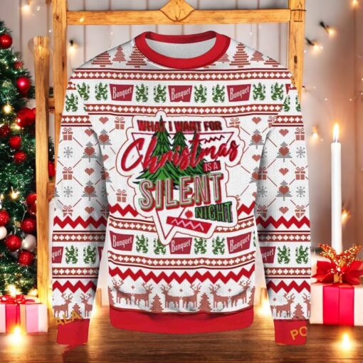 Silent Night Christmas 3D Sweater, Funny Christmas Gift Ideas Sweater