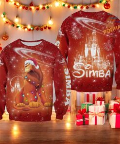Simba Lion King Disney 3D Sweater, Friends Christmas Sweater, Sweatshirt