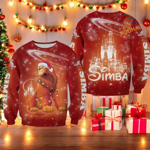 Simba Lion King Disney 3D Sweater, Friends Christmas Sweater, Sweatshirt