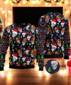 Skull Face Ugly Christmas 3D Sweater, Family Ugly Christmas Sweater, Sweatshirt