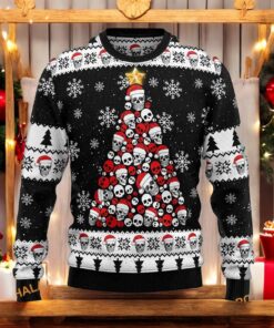 Skull Pine Tree Christmas 3D Sweater