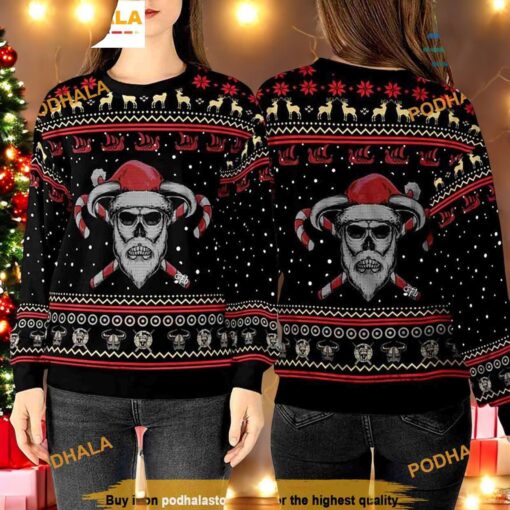 Skull Santa Ugly Christmas 3D Sweater