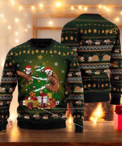 Sloth Christmas Tree Knitted Sweater