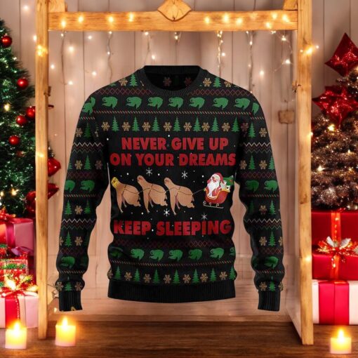 Sloth Keep Sleeping 3D Christmas Sweater, Funny Sweater