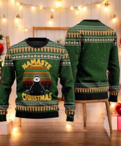 Sloth Namaste 3D Christmas Graphic Sweater, Cute Ugly Christmas Sweater, Sweatshirt