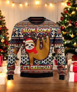 Sloth Slow Down Christmas 3D Sweater, Friends Christmas Sweater