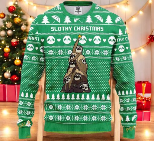 Sloth Tree Ugly Christmas Sweater, Sweatshirt, Friends Christmas Sweater, Sweatshirt