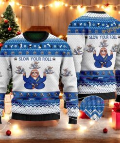 Slow Your Roll Jiu Jitsu Sloth 3D Sweater, Great Gift For Christmas