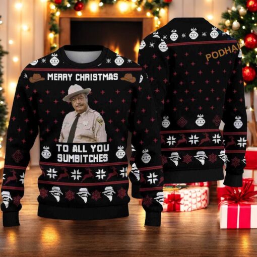 Smokey Bandit Merry Christmas Sweater, Funny Xmas Gifts