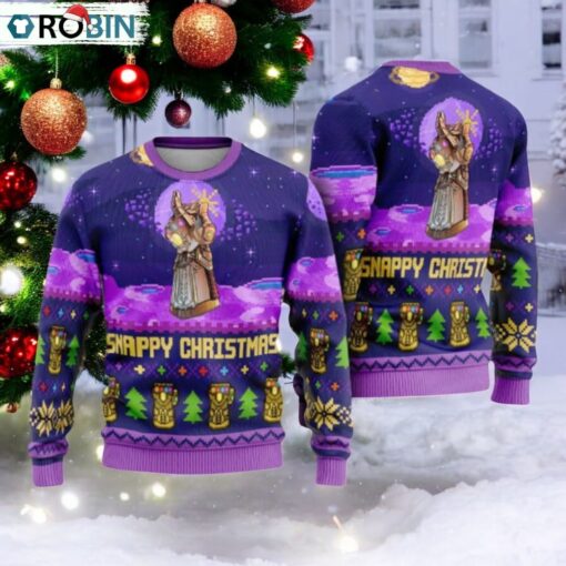 Snappy Christmas Infinity Gauntlet Ugly Christmas Sweater