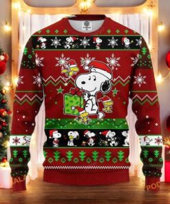 Snoopy Red Ugly Christmas Sweater, Sweatshirt