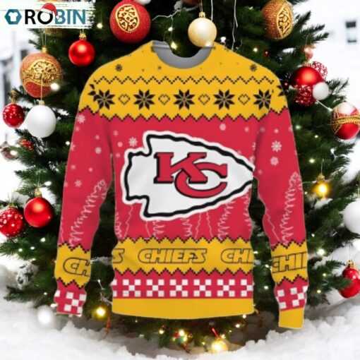 Snow Team Logo Kansas City Chiefs Christmas Tree Ugly Xmas Sweater