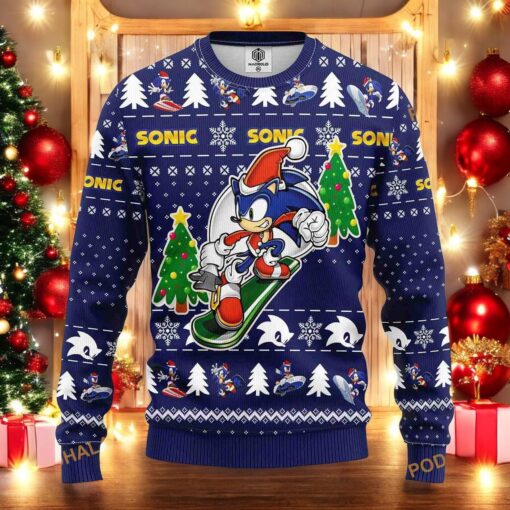 Sonic Movie Christmas Sweater, Sweatshirt, Family Ugly Christmas Sweater, Sweatshirt