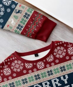 Sorry I’m Late. I Didn’t Want To Come Red And Blue Ugly Christmas Sweater Sorry I’m Late. I Didn’t Want To Come Red And Blue Ugly Christmas Sweater