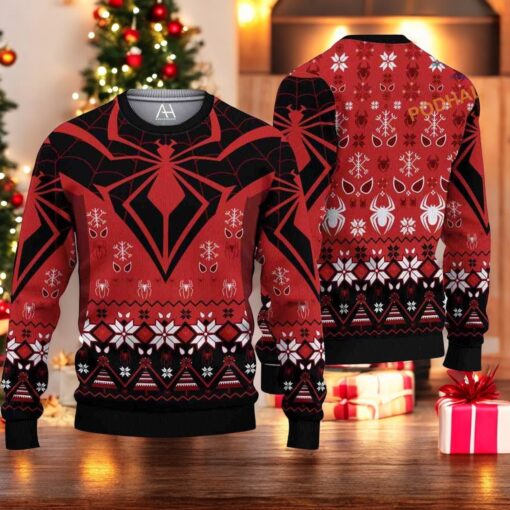 Spiderman Knitted Christmas Sweatshirt, Creative Christmas Gifts