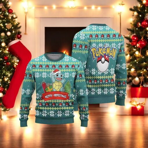 Squirtle Ugly Christmas Sweater, Friends Christmas Sweater