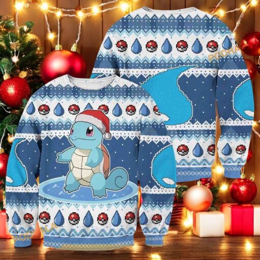 Squirtle Ugly Christmas Sweater, Funny Sweater