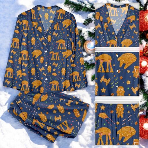 Star Wars Space Ship Cookie Christmas Family Pajamas Set, Star Wars Merch