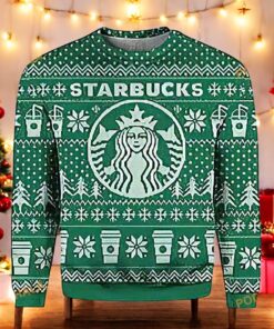 Starbucks Beer Drinking Christmas 3D Sweater, Funniest Ugly Christmas Sweater