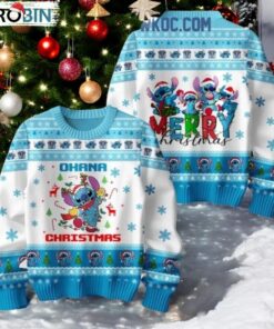 Stitch Ohana Christmas Merry Christmas To All Ugly Sweater