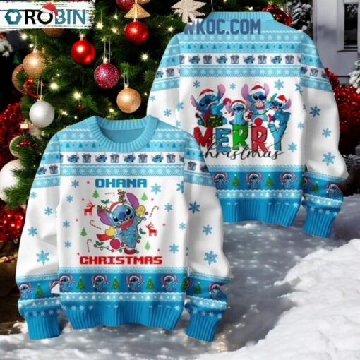Stitch Ohana Christmas Merry Christmas To All Ugly Sweater