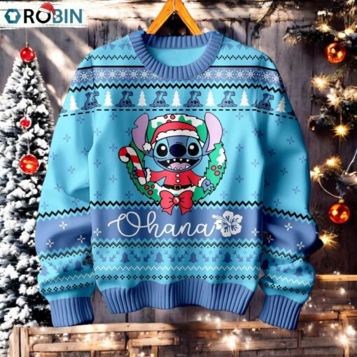 Stitch Ohana Ugly Christmas Sweater, Sweatshirt