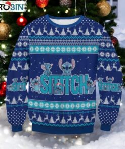 Stitch Ugly Christmas Sweater, Disney Happy Holidays Sweater