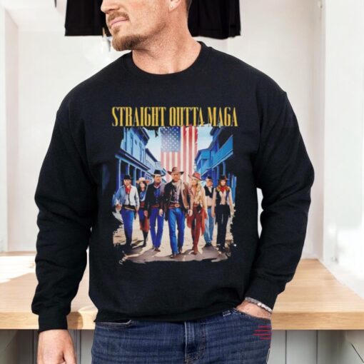 Straight Outta Maga 2024 Trump Cowboy Team Shirt