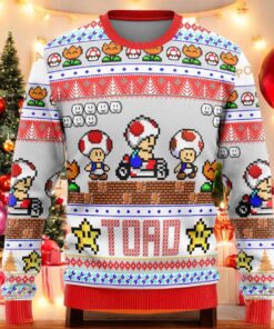 Super Mario Toad Funny Sweater, Creative Christmas Gifts for Gamers
