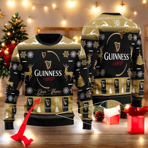 Sweety Guinness Ugly 3D Christmas Sweater, Funny Sweater