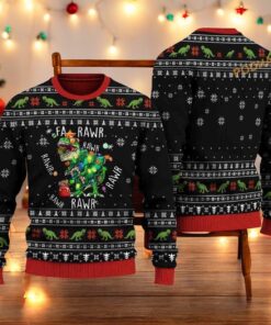 T rex Rawr Ugly Christmas Sweater, Sweatshirt, Funniest Ugly Christmas Sweater, Sweatshirt