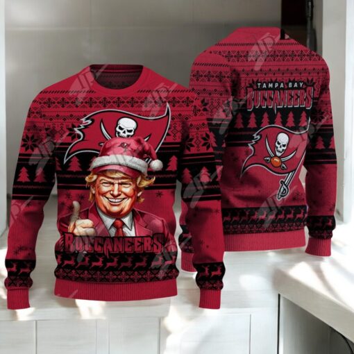 Tampa Bay Buccaneers Christmas Donald Trump Knitted Sweater