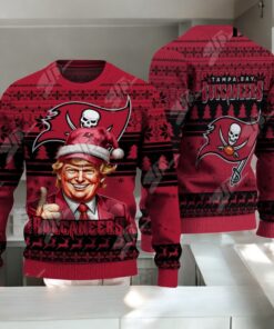 Tampa Bay Buccaneers Christmas Donald Trump Knitted Sweater