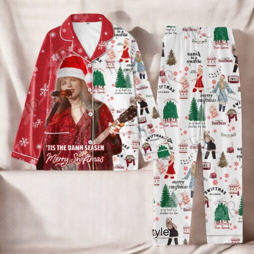 Taylor Swift ‘Tis The Damn Seasen Merry Swiftmas Pajamas Set