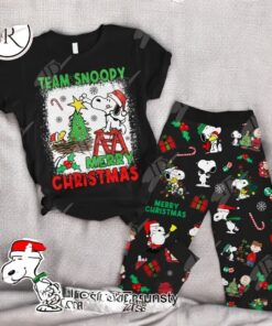 Team Snoopy Merry Christmas 2024 Pajamas Set