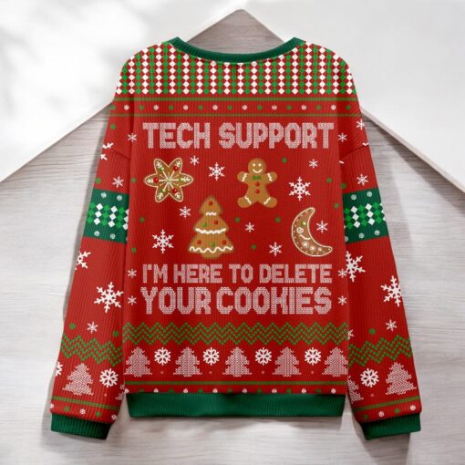 Tech Support Computer Programmer Red Ugly Christmas Sweater