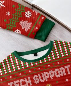 Tech Support Computer Programmer Red Ugly Christmas Sweater