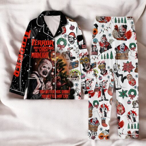 Terrifier 3 Terror Under The Christmas Moonlight Pajamas Set